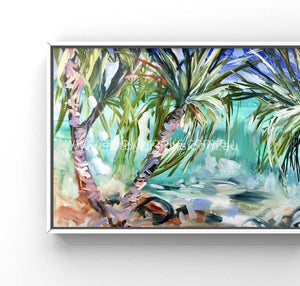 Pandanus Bay - Original On Gallery Canvas 75X150 Cm Medium Sized Originals