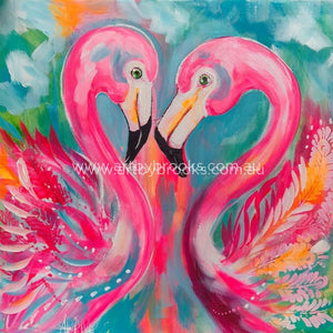 Passion Flamingos - Art Print Art