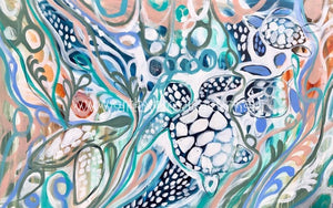 Sea Turtle Bay - Art Print Art Prints