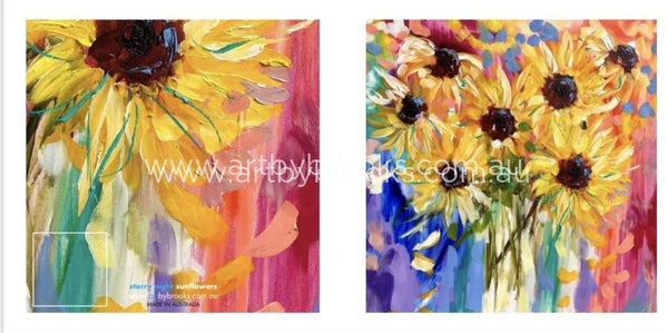 Starry Night Sunflowers Cards