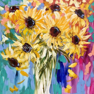 Summer Day Sunflowers -Art Print Art