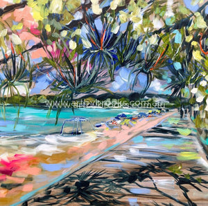 Summer Holidays - Noosa Main Beach Art Print Art Prints
