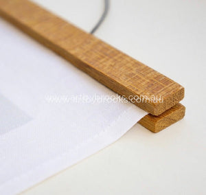 Wooden Magnetic Print Hanger Linen Tea Towel